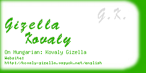 gizella kovaly business card